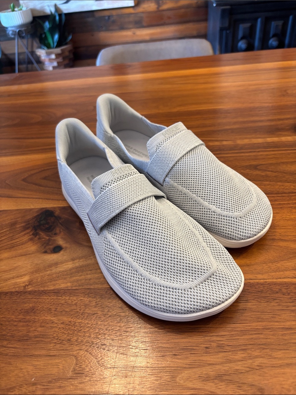 New Hike Grey Valenza Flat Loafer Boat Shoes Womens Size 10.5